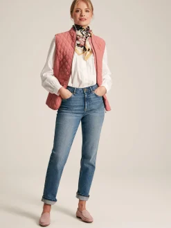 Discount Joules Minx Rose Pink Showerproof Diamond Quilted Gilet RosePink