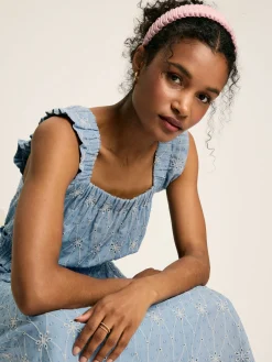 Best Joules Nadia Broderie Sun Dress Blue