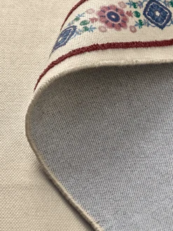 New Joules Blenheim Cotton Border Rug Natural