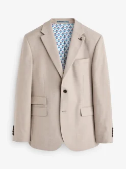 Sale Joules Slim Textured Suit Jacket Neutral
