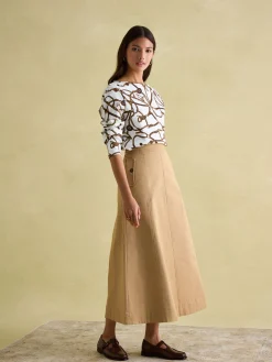 Clearance Joules New Harbour Cream Bridle Boat Neck Breton Top CreamBridle