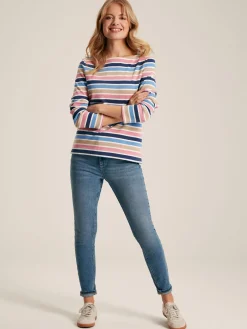 Best Joules New Harbour Multi Striped Boat Neck Breton Top MultiStriped