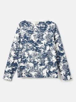 Clearance Joules New Harbour Safari Blue Boat Neck Breton Top SafariBlue