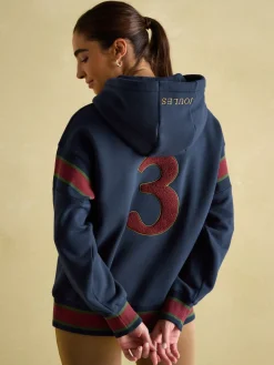 Clearance Joules Newham Navy blue Embellished Hoodie Navyblue