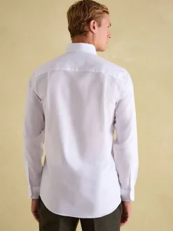Hot Joules Next Regular Fit Twill Single Cuff Shirt White
