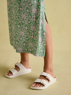 Hot Joules Nia Jersey V-Neck Beach Dress Green