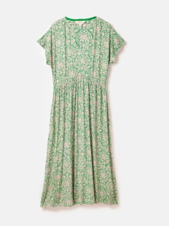 Hot Joules Nia Jersey V-Neck Beach Dress Green
