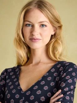 Best Joules Nia Long Sleeve Midaxi Dress Navy