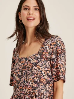 Discount Joules Norah Square Neck Dress Multi