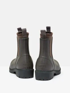 Sale Joules Oakfield Chocolate Brown Short Neoprene-Lined Wellies ChocolateBrown
