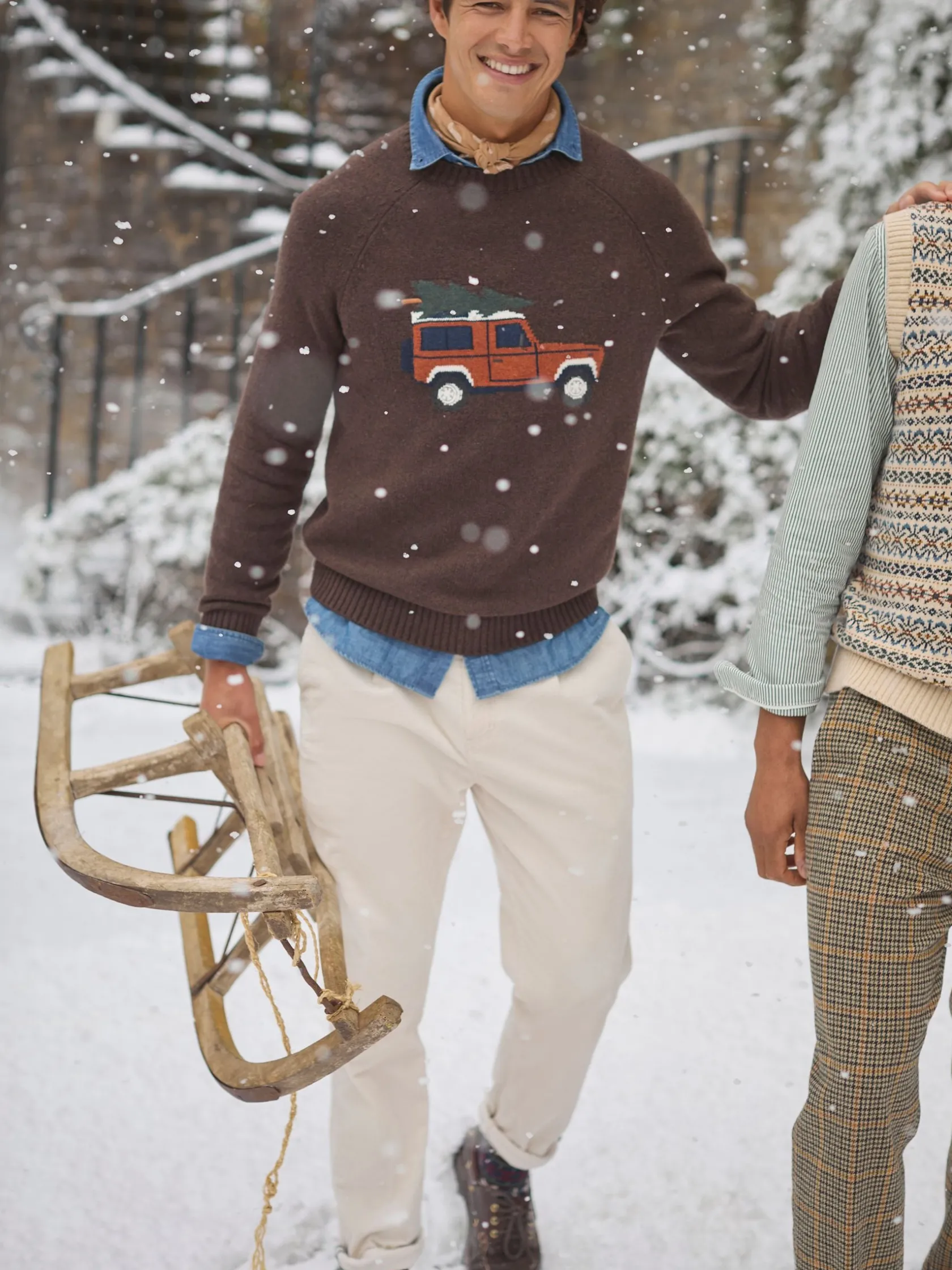 Joules Oaksey Jumbo Cord Trousers Cream