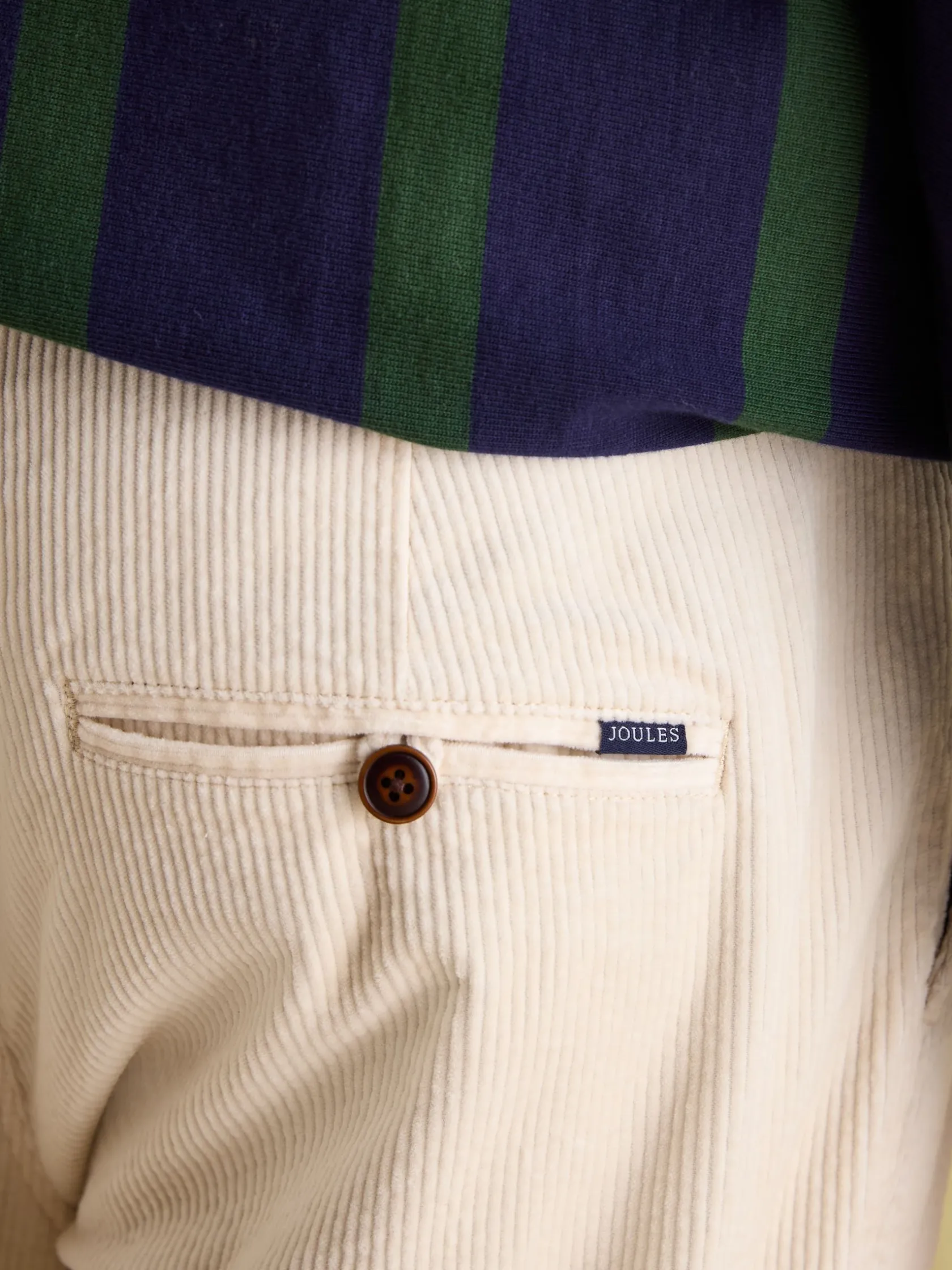 Joules Oaksey Jumbo Cord Trousers Cream