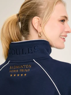 Best Joules Official Badminton Navy Blue Unisex Quarter Zip Sweatshirt NavyBlue