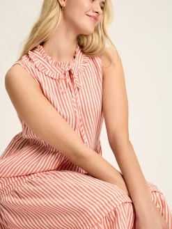 Joules Ophelia Red & White Sleeveless Tiered Dress Red&White