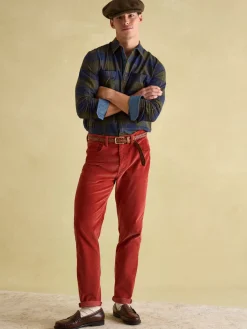 Sale Joules Straight Leg Corduroy Trousers Orange