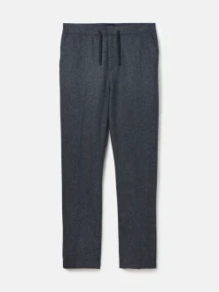 Sale Joules Oundle Herringbone Slim Fit Trousers Navy
