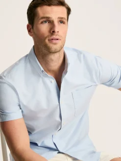 Sale Joules Oxford Short Sleeve Classic Fit Shirt Blue