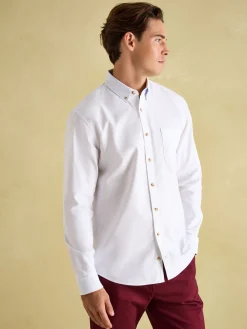 Hot Joules Oxford Long Sleeve Classic Fit Shirt White