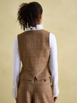 New Joules Penrose Tweed Waistcoat Check