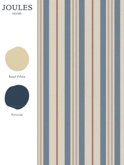 Sale Joules Grove Stripe 10M Wallpaper Pink/Blue