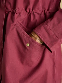 Discount Joules Portwell Waterproof Raincoat With Hood Burgundy