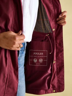 Discount Joules Portwell Waterproof Raincoat With Hood Burgundy