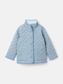 Clearance Joules Primrose Quilted Reversible Jacket Blue