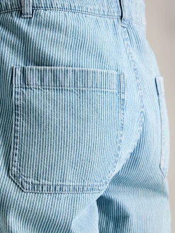 Joules Railroad Blue & White Pinstripe Denim Dungarees Blue&White