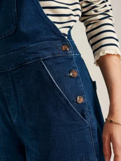 New Joules Rampling Denim Dungarees Blue