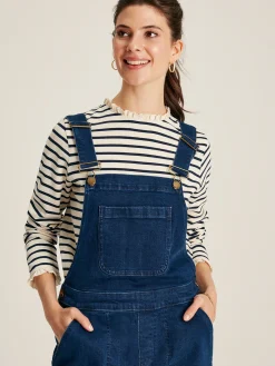 New Joules Rampling Denim Dungarees Blue