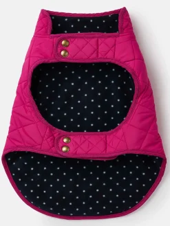 Sale Joules Raspberry Pink Quilted Rain Dog Coat RaspberryPink