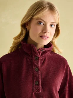 Hot Joules Renee Corduroy Sweatshirt Burgundy