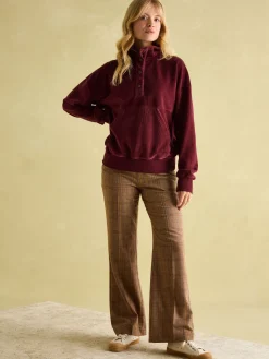 Hot Joules Renee Corduroy Sweatshirt Burgundy
