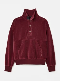 Hot Joules Renee Corduroy Sweatshirt Burgundy