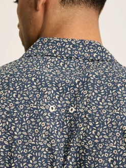 Discount Joules Revere Blue Floral Printed Short Sleeve Shirt BlueFloral