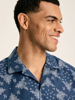 Online Joules Revere Navy Blue Paisley Printed Short Sleeve Shirt NavyBluePaisley