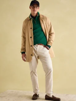 Joules Richmond Lambswool Quarter Zip Knitted Jumper Green