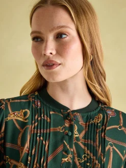 Best Joules Rosa Printed Maxi Shirt Dress Green