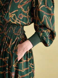 Best Joules Rosa Printed Maxi Shirt Dress Green