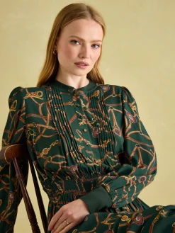 Best Joules Rosa Printed Maxi Shirt Dress Green