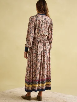 Outlet Joules Rosa Printed Maxi Shirt Dress Multi