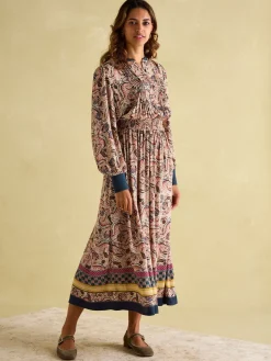 Outlet Joules Rosa Printed Maxi Shirt Dress Multi