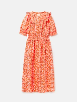 Best Joules Rosalie V-Neck Frill Dress Pink