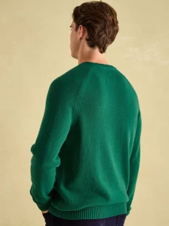 Best Joules Rowley Lambswool Crew Neck Jumper Green