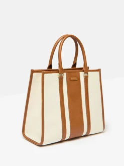 Sale Joules Rushbury Tote Bag Tan/Ecru