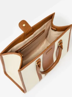 Sale Joules Rushbury Tote Bag Tan/Ecru