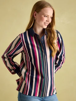 Best Joules Sammie Multi Striped Heavyweight Cotton Rugby Shirt MultiStriped