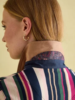 Best Joules Sammie Multi Striped Heavyweight Cotton Rugby Shirt MultiStriped