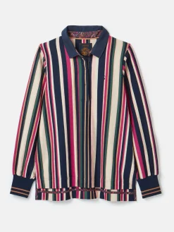 Best Joules Sammie Multi Striped Heavyweight Cotton Rugby Shirt MultiStriped