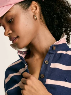 Outlet Joules Sammie Navy Blue Striped Heavyweight Cotton Rugby Shirt NavyBlue